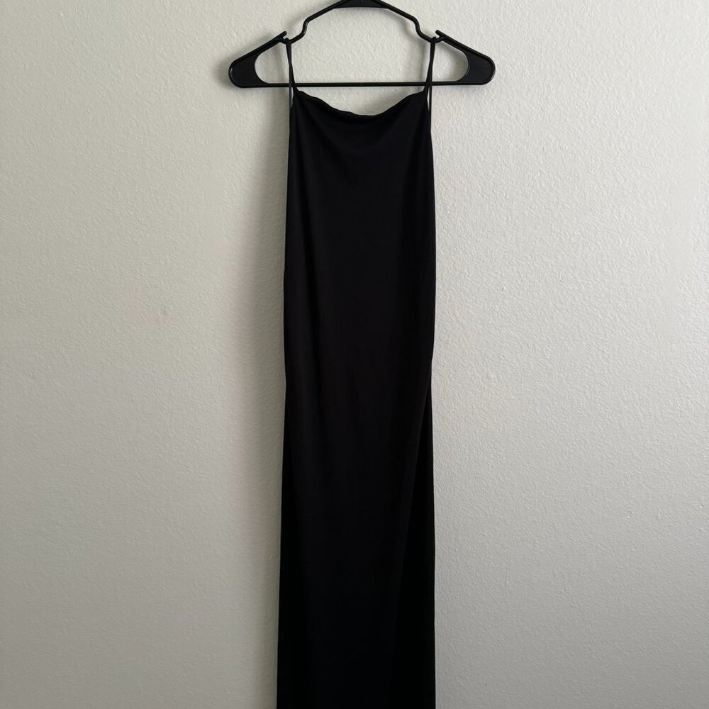 MANGO Low Back High Neck Dress Medium Small
